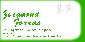 zsigmond forras business card
