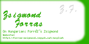 zsigmond forras business card